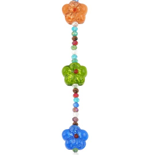 Multicolor Lampwork Glass Flower Beads by Bead Landing™